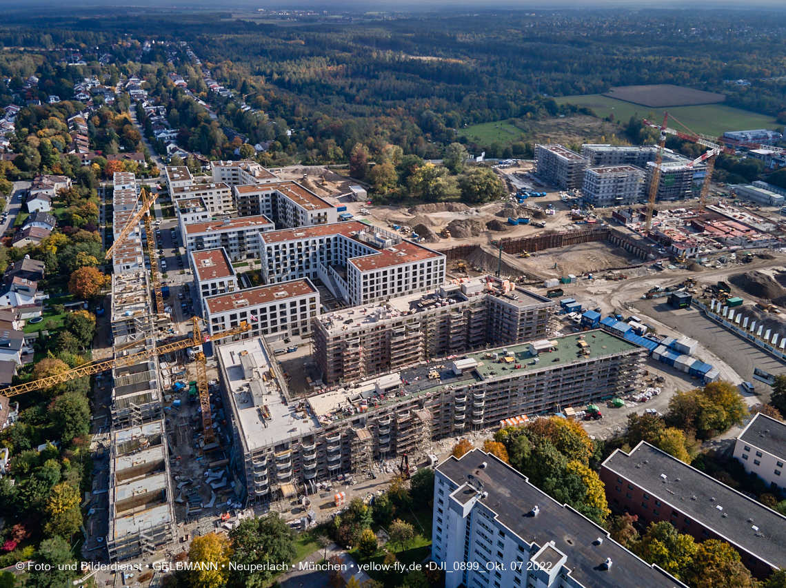 13.10.2022 - Baustelle Alexisquartier und Pandion Verde in Neuperlach